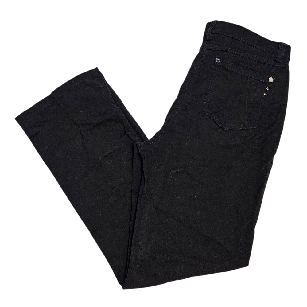 Haggar Petite Black High Waisted Cotton Pants